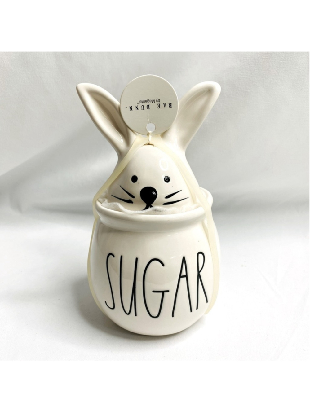 Rae Dunn Easter Rabbit Bunny Sugar Bowl NWT